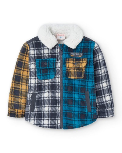 BOBOLI Overshirt check for baby boy - 319115