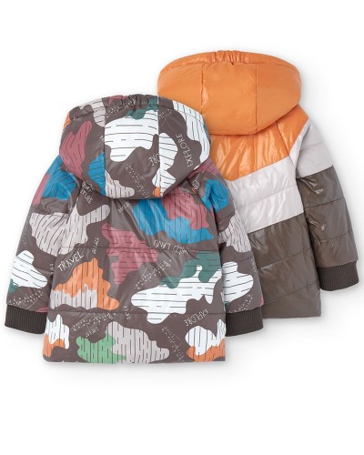 BOBOLI Reversible parka for baby boy - 339173