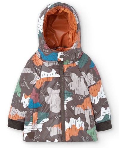 BOBOLI Reversible parka for baby boy - 339173