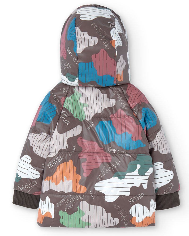 BOBOLI Reversible parka for baby boy - 339173