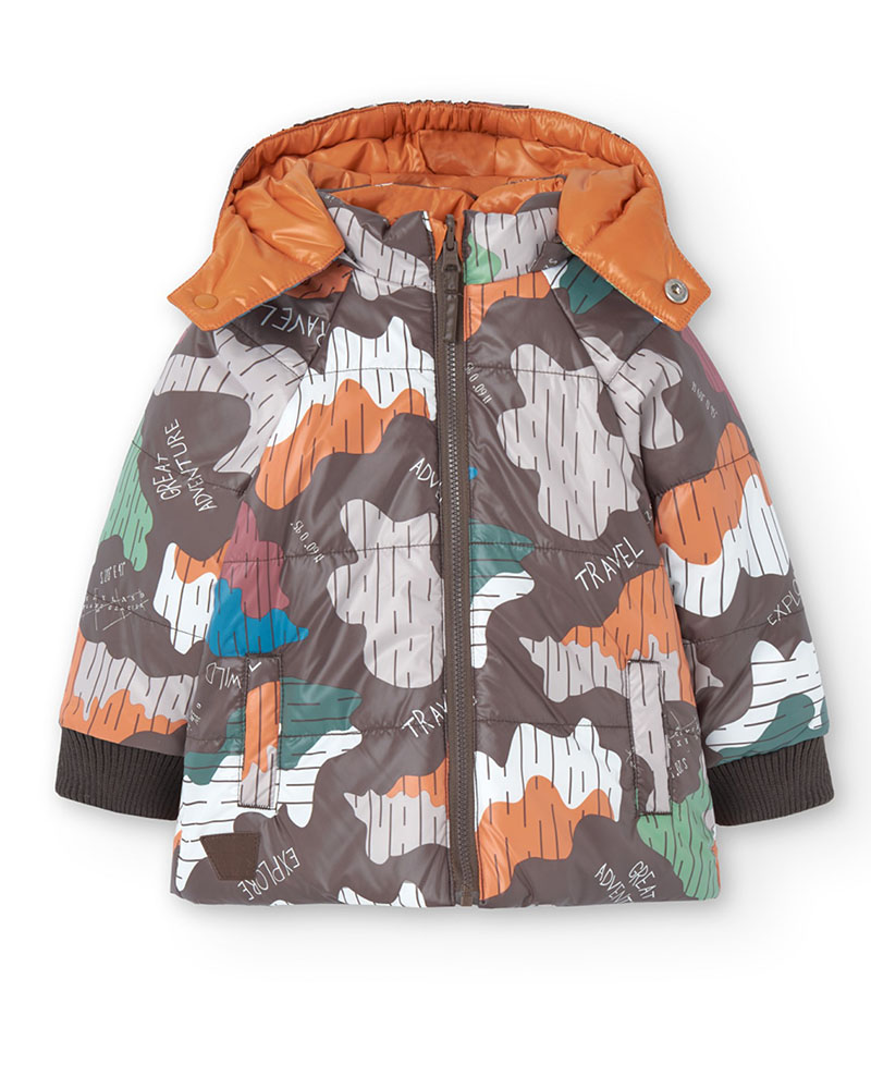 BOBOLI Reversible parka for baby boy - 339173