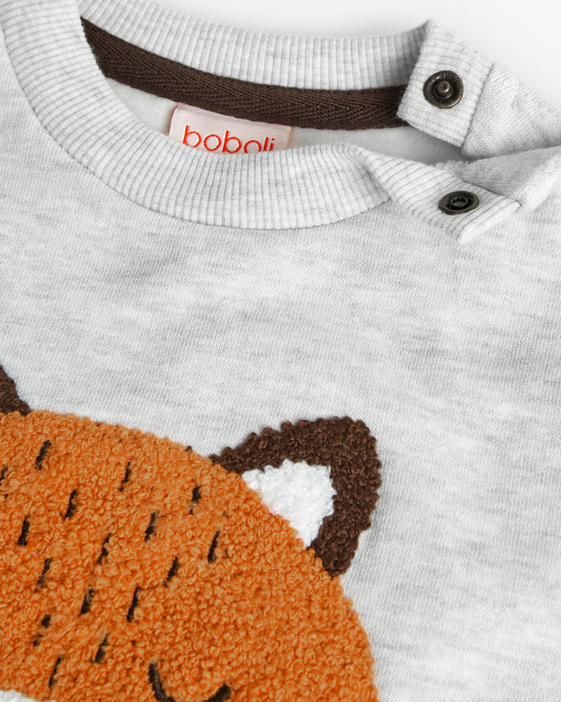 BOBOLI Fleece sweatshirt for baby boy -BCI - 339050