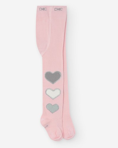 BOBOLI Thick tights hearts for baby girl -BCI - 709264