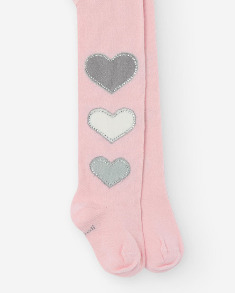 BOBOLI Thick tights hearts for baby girl -BCI - 709264