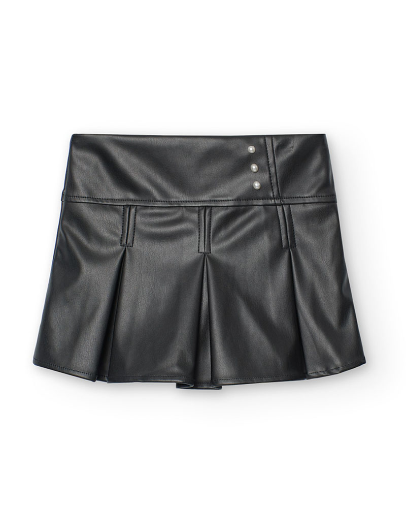 BOBOLI Synthetic leather skirt for girl - 729109