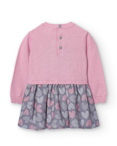 BOBOLI Knitwear combined dress for baby -BCI - 709286