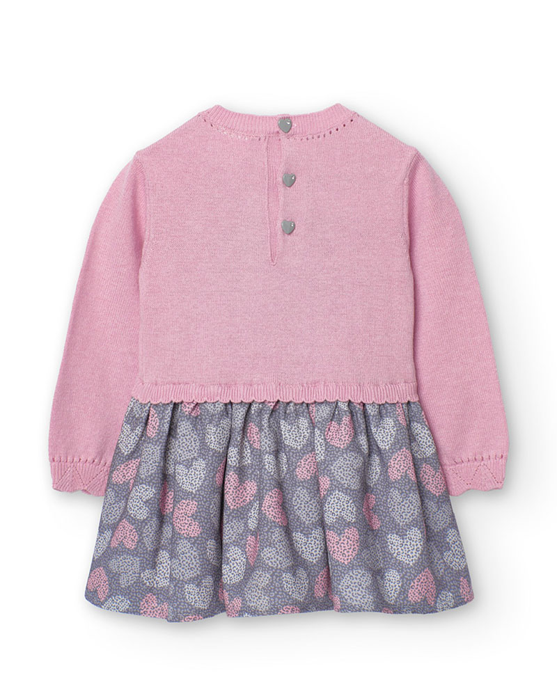 BOBOLI Knitwear combined dress for baby -BCI - 709286