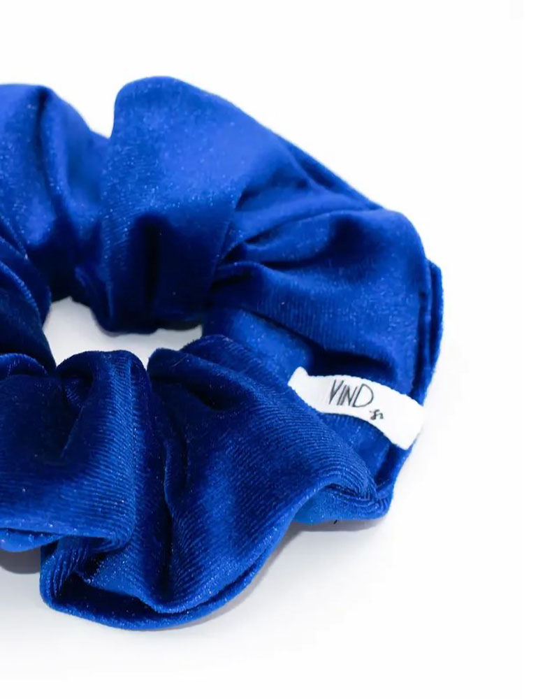 VIND.GR VLVT COBALT   Scrunchie κοκαλάκι μαλλιών με λάστιχο - 2241211006