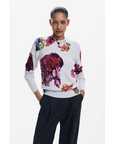 DESIGUAL D2 JERS_MAXFLOWER SCRIBBL ΠΛΕΚΤΟ WOMAN - DS0AP24WWJF530000000