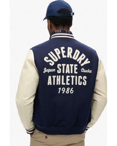 SUPERDRY D2 OVIN VARSITY CHAIN STITCH BOMBER ΜΠΟΥΦΑΝ ΑΝΔΡΙΚΟ - SD0APM5012037A000000